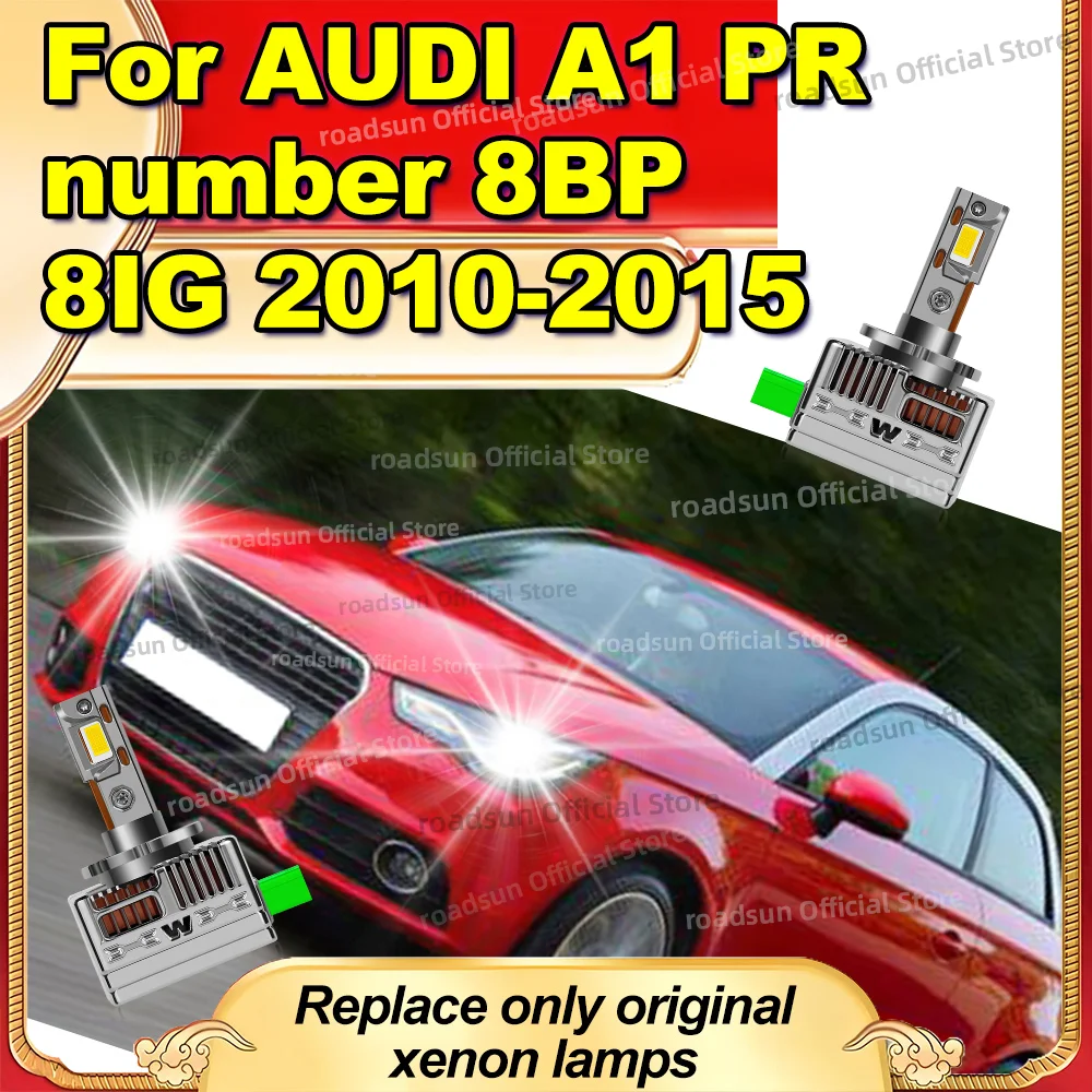 

Car Headlight LED Bulbs Replace HID Xenon Canbus 50000L For AUDI A1 PR number 8BP 8IG 2010 2011 2012 2013 2014 2015
