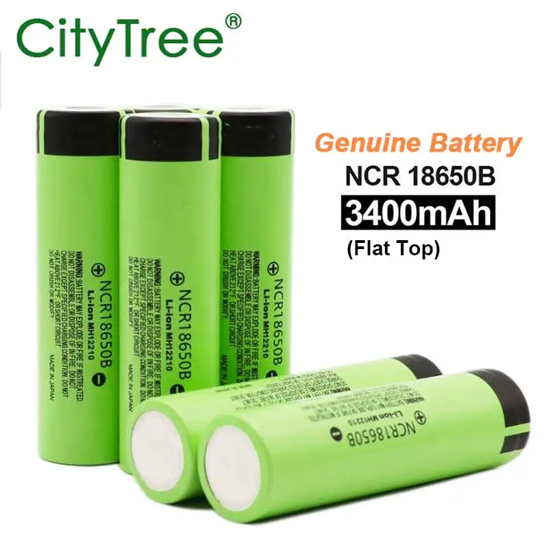 18650 NCR18650B 3400mAh Lithium High Power 3C-5C Discharge 3.7v Rechargeable Battery for LED Flashlight Power Bank Laser Pointer