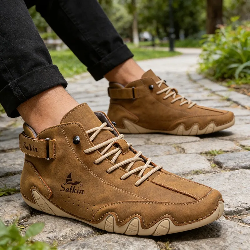 

1 пара высоких ботинок martin, осенние и зимние теплые мужские повседневные полусапоги, мужская обувь в виде осьминога, парусная обувь, размер 36-48