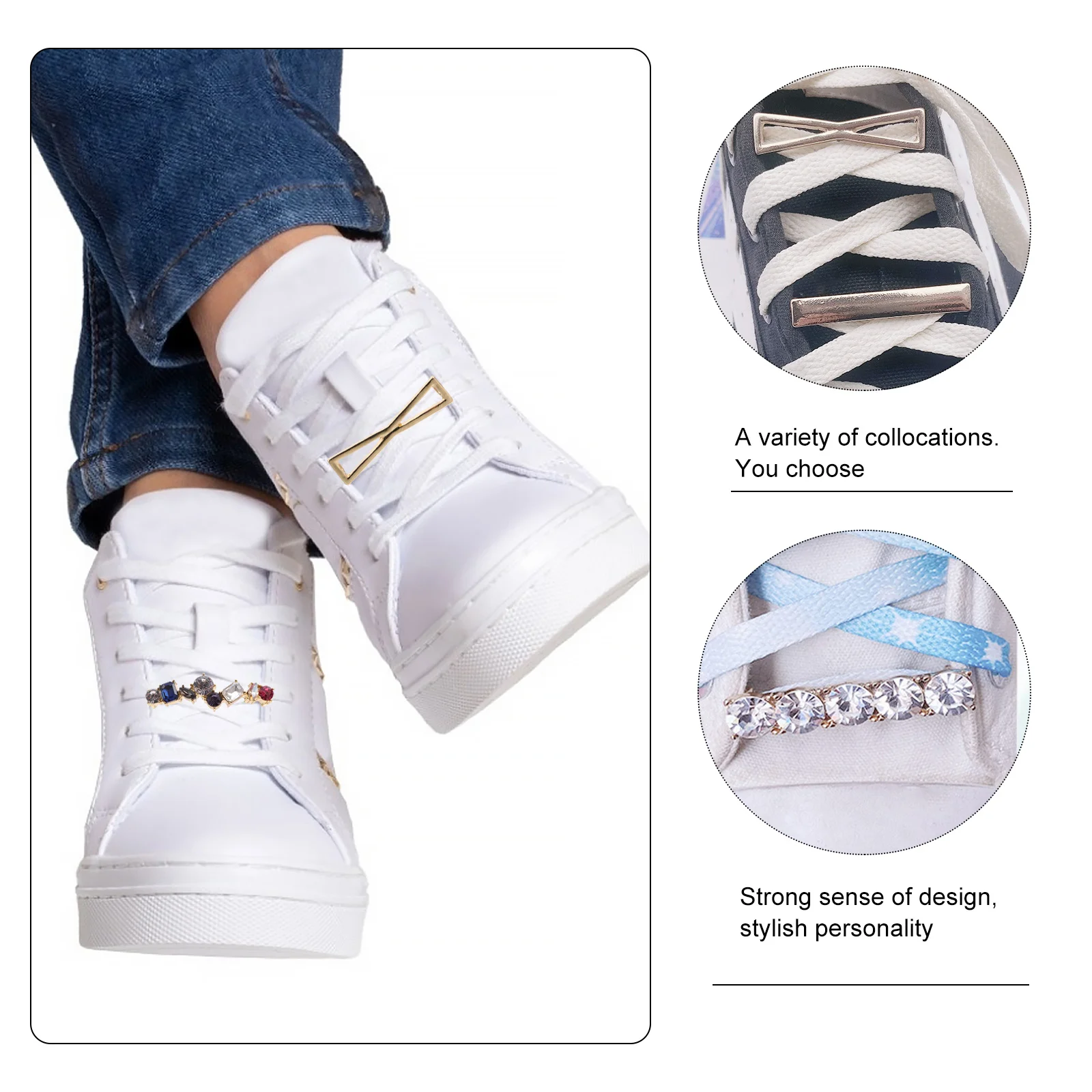 

5pcs Stylish Shoe Buckle Decorative Alloy For Small White Shoes Diy Fashion Accessories Footwear Home Storage Organizer