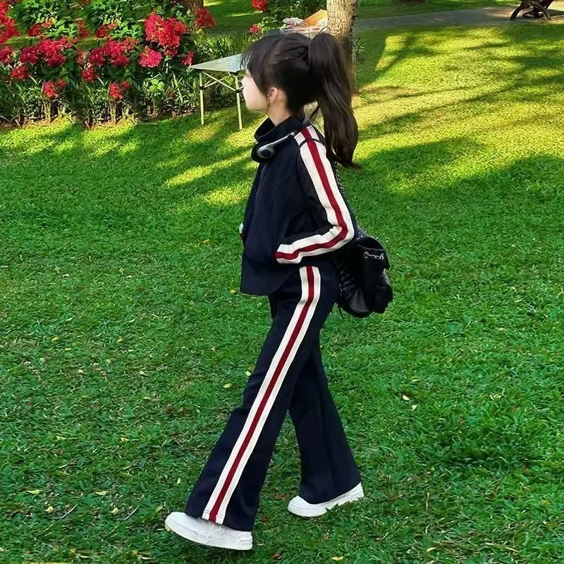 

Girls Autumn Sets Fashion Children Spring Sports Suits Kids Long-sleeved Jacket+Pants 2Pcs Outfits New Toddler Casual Clothes