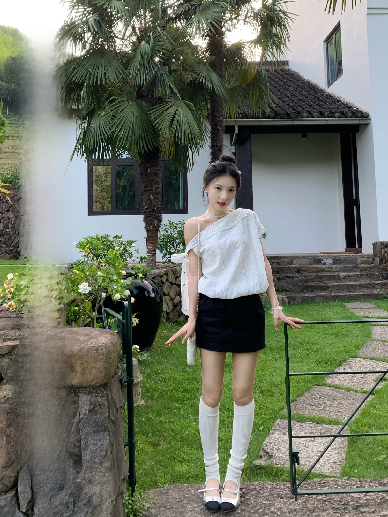 

Yuzhiqi Flax S Women's A-Line Skirt Elastic Waist Summer Versatile Skirts Ci Commute Casual High Waist Loose Fit