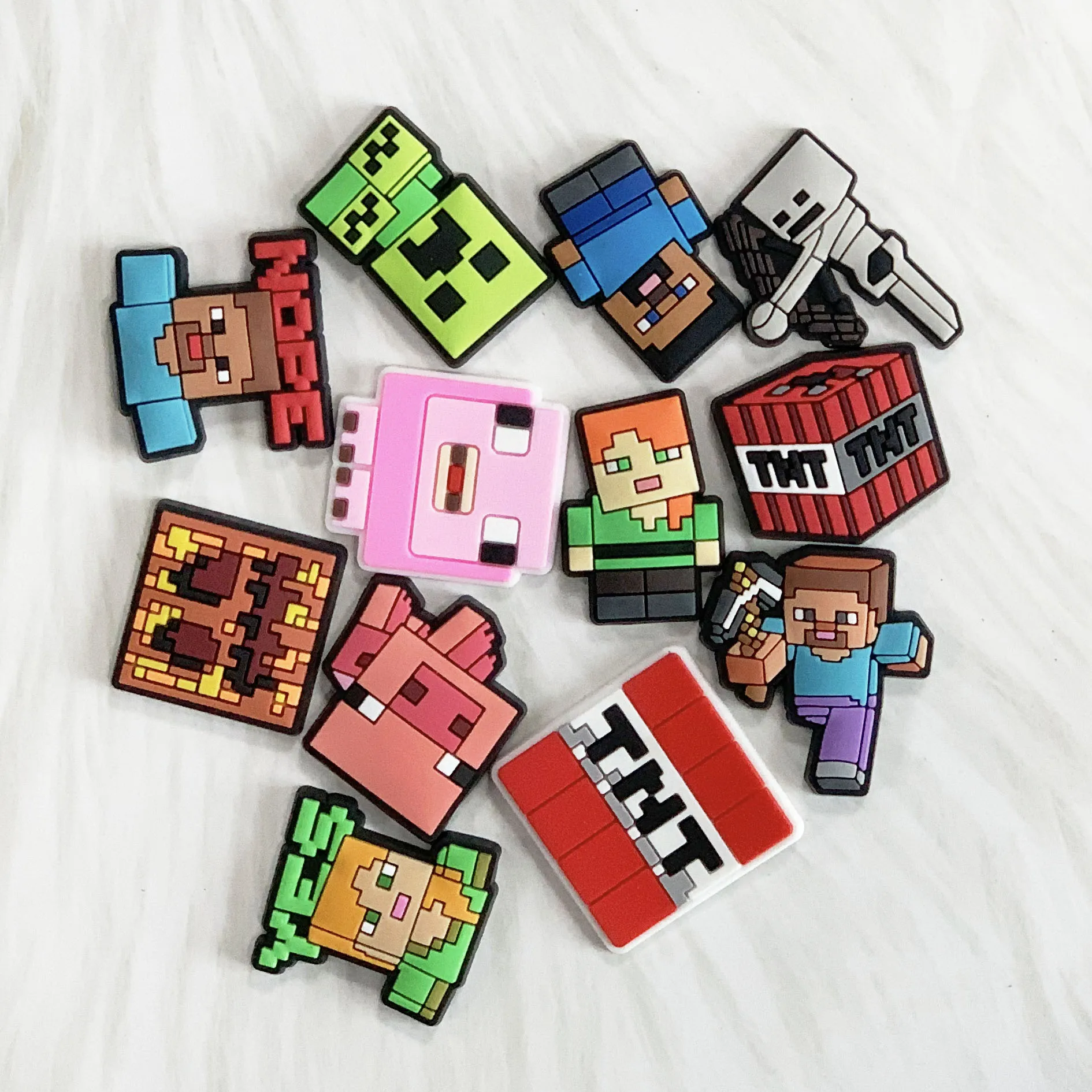 

10-100PCS MINISO Game series Shoe Charms Garden Shoe Accessories Buckle Fit Clogs Decaration Sandals Decorate Men Women Gift