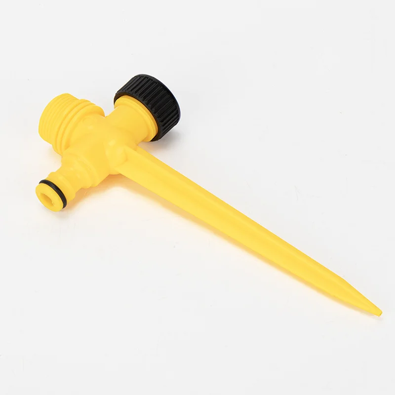 Plastic In-Series Sprinkler Riser Base with Flow Thru Adapter Connector for Garden Irrigation Spike Stand System Durable