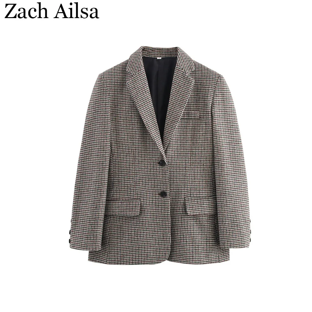 

Autumn new women's clothing fashion temperament Qianniao grid suit jacket