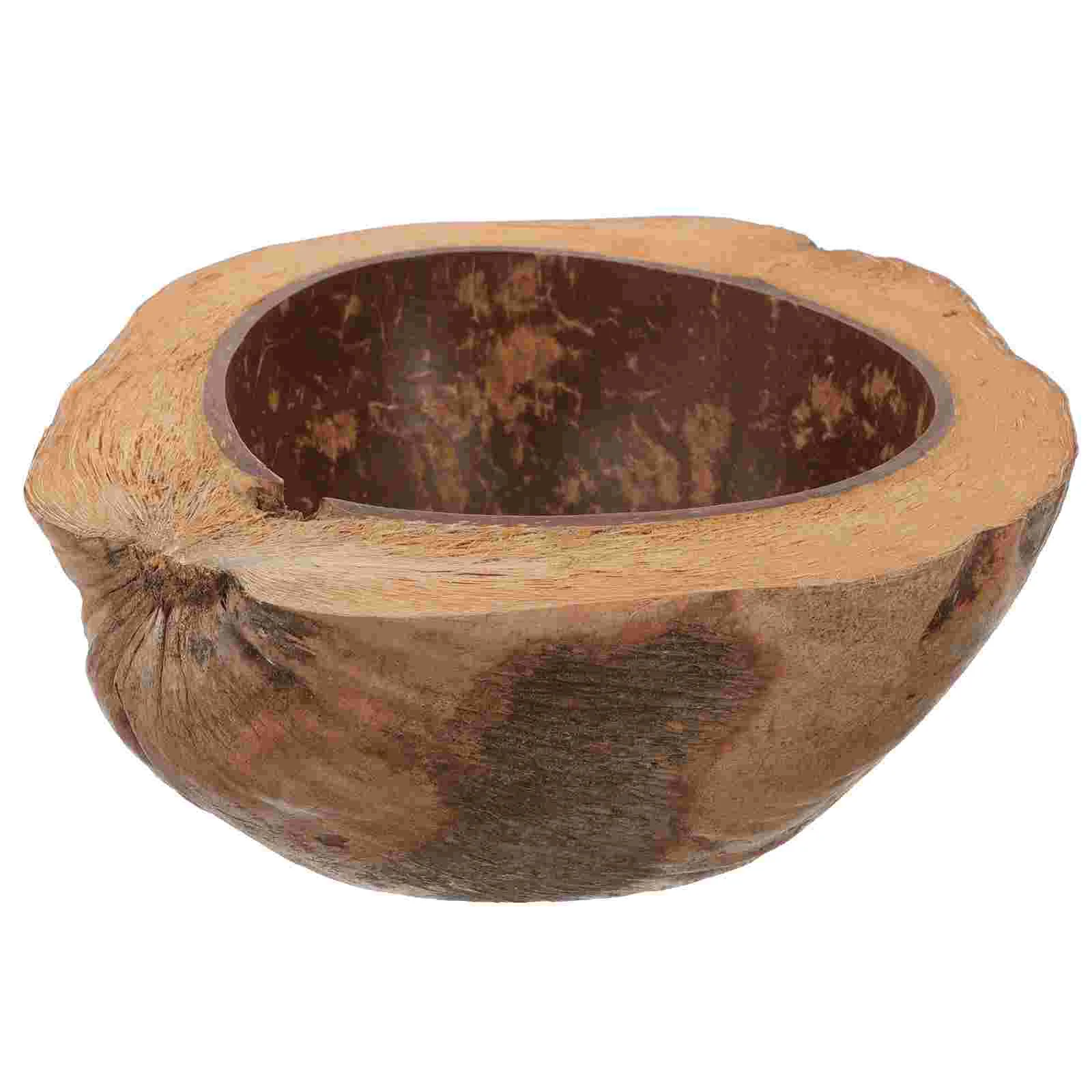 Coconut Shell Scented Bowl Natural Hainan Old Coconut Thick Round Dried Fruit Plate Multipurpose Food Serving