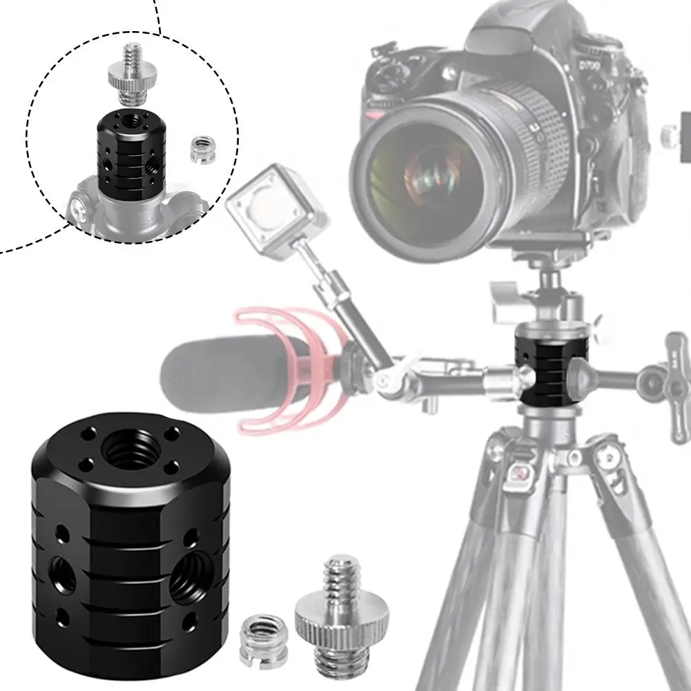 Universal Tripod Screw Hole Conversion Base Expansion 1/4 3/8 Pan-tilt Adapter Arri Screw Conversion Multi-hole Photography B7y0