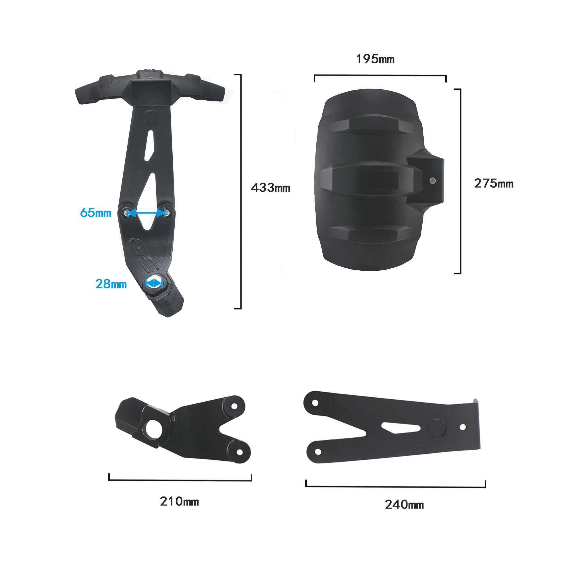 F750 F800 F900 GS Rear Fender Wheel Hugger Mudguard For BMW F750GS F800GS F900GS F850GS ADV F 850GS Adventure Mudflap Mud Guard