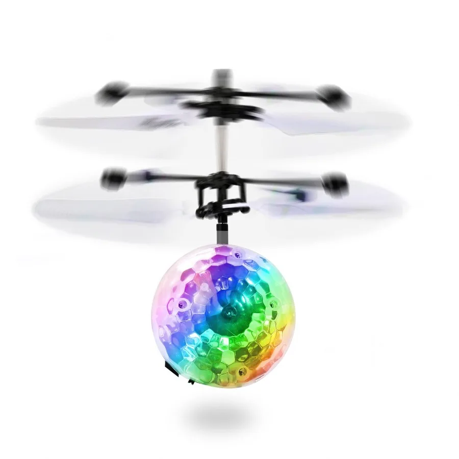 RC Bolas Voadoras Elétricas Indução Infravermelha Drone Helicóptero Bola LED Brinquedo Voador de Luz