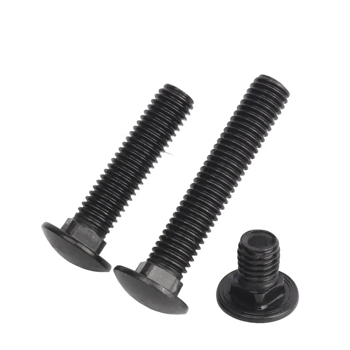 Multi-use Gear M5 M6 M8 Black 304 Stainless Steel Carriage Bolts Round Head Square Neck Screws Length 50mm M5