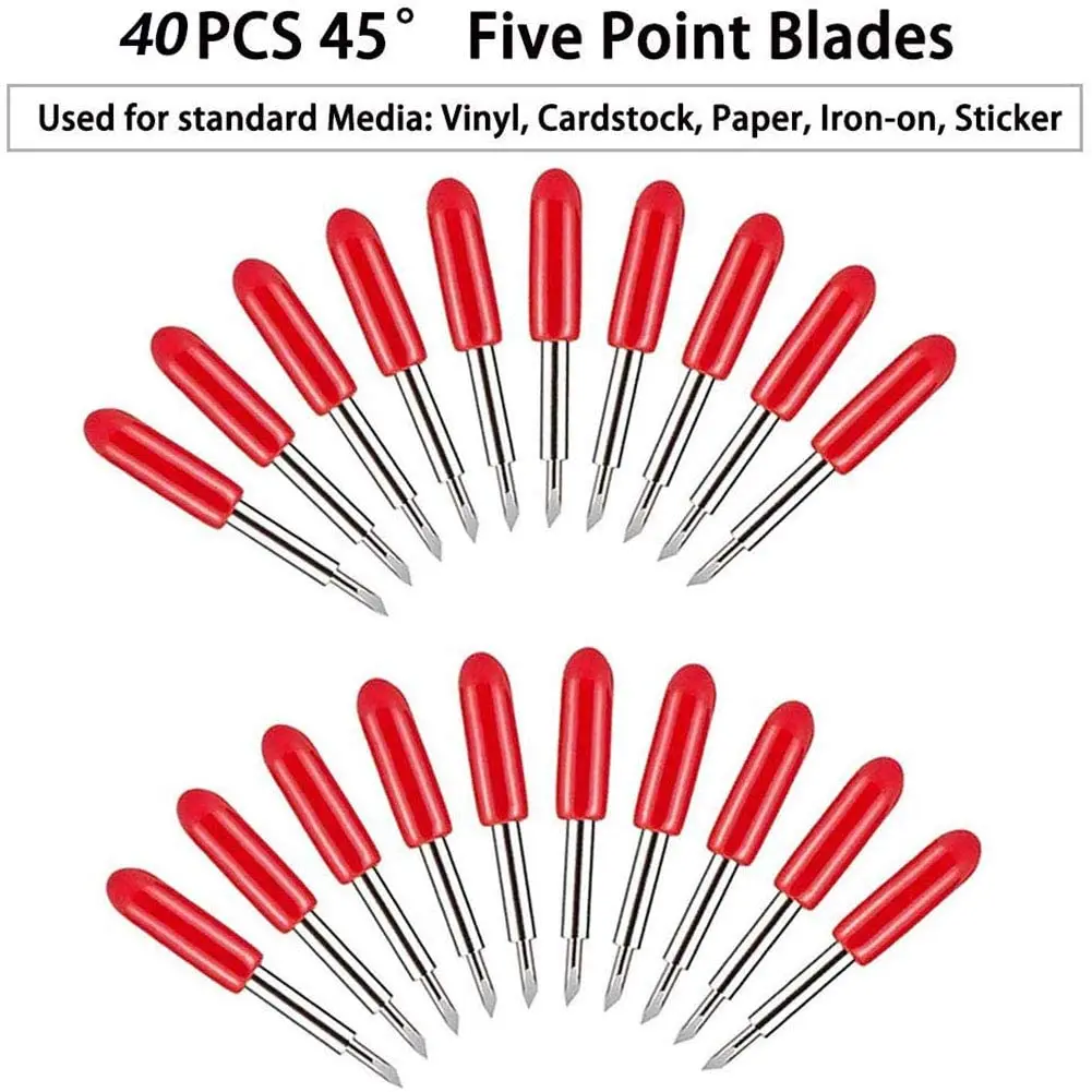 40 Blades, Compatible with Explore for Cutter, 45 Degree Cutting Replacement Blade