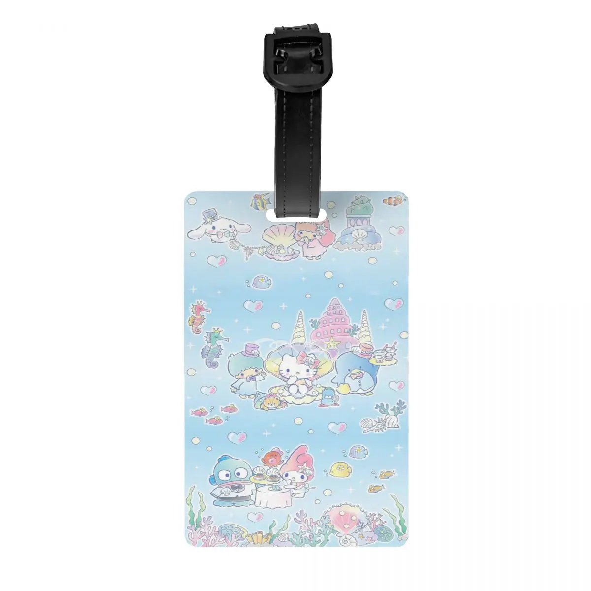 

Изготовленная на заказ багажная бирка с героями мультфильмов Hangyodon для дорожного чемодана, идентификационная этикетка с конфиденциальной крышкой