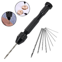 Hand Drill 0.8mm-3.0mm Drill Bits Set For Models Hobby DIY Woodworking Drilling Rotary Tools Hand Tools Set Accessories