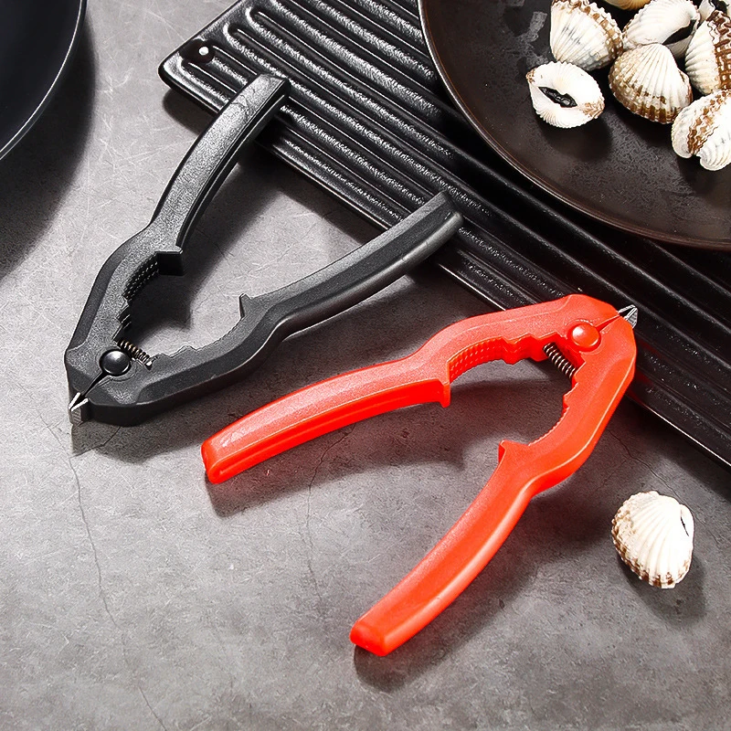 Stainless Steel Clam Opener Kitchen Utensil Walnut Clip Spring Seafood Clamp Food Clam Tongs Scallop Oyster Nut Clamp