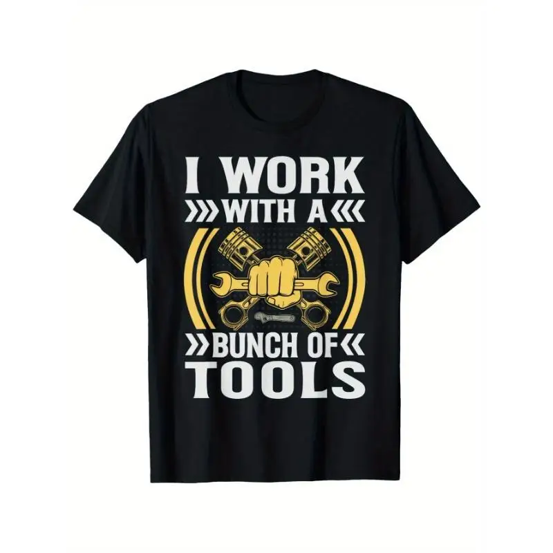 

Unisex Funny Mechanic T-Shirt Auto Repair Bunch Of Tools Graphic Tee Sarcastic Slogan Piston Wrench Garage Gift Top
