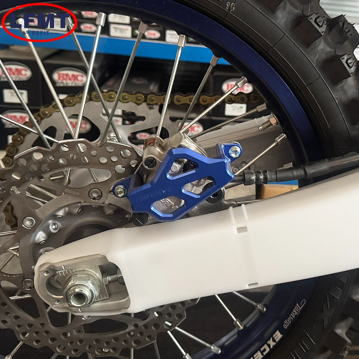Cubierta protectora de pinza de freno trasero CNC para Yamaha YZ125 YZ250 YZ250F YZ450F YZ450FX YZ250F 50TH YZ450F MONSTER YZ125X 250X