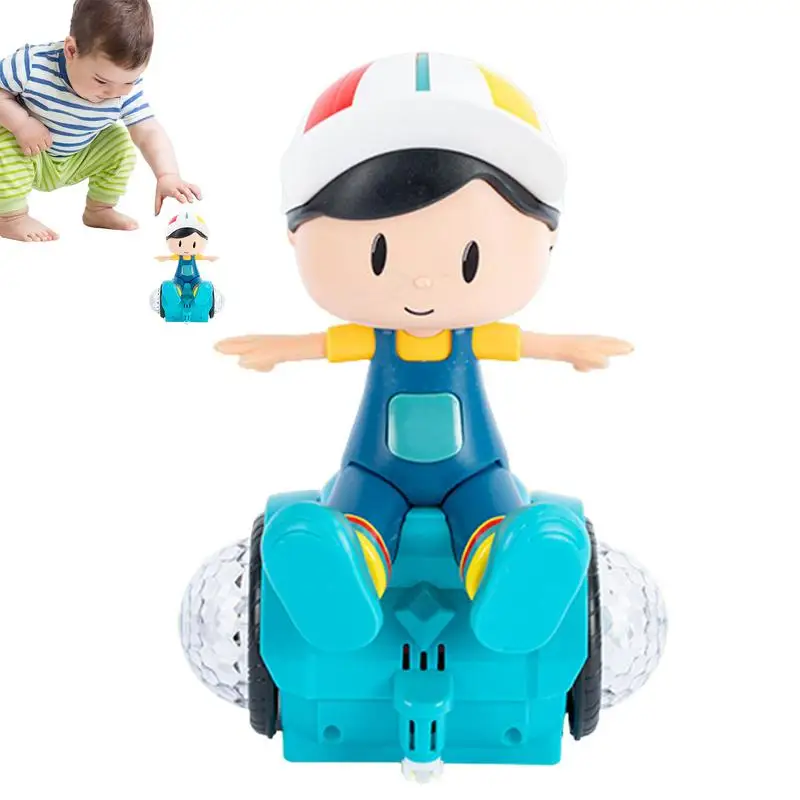 Dancing Robot Car 360 Rotation Cool Stunt Toys Interactive Robot Cartoon Toddler Toys Car With Colorful Lights & Music For Boys