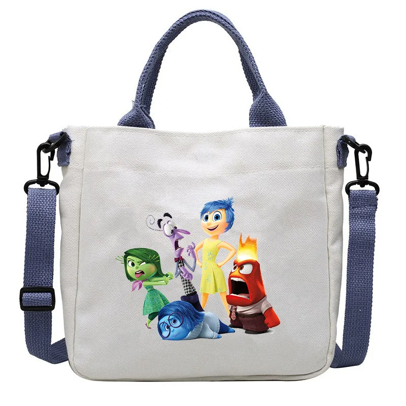 حقيبة كتف من الداخل إلى الخارج 2 حقيبة يد مطبوعة برسوم كارتونية ذات سعة كبيرة حقيبة كروس للنساء حقيبة تخزين محمولة أنيقة هدية