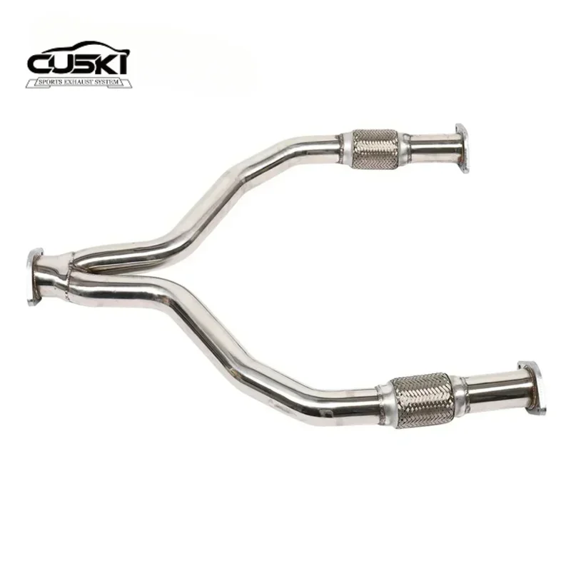 High quality Exhaust Downpipe For 08-14 Nissan 370Z Z34 Infiniti G37 V36 VQ37VHR Racing X/Y-PIPE Stainless Steel Car Accessories