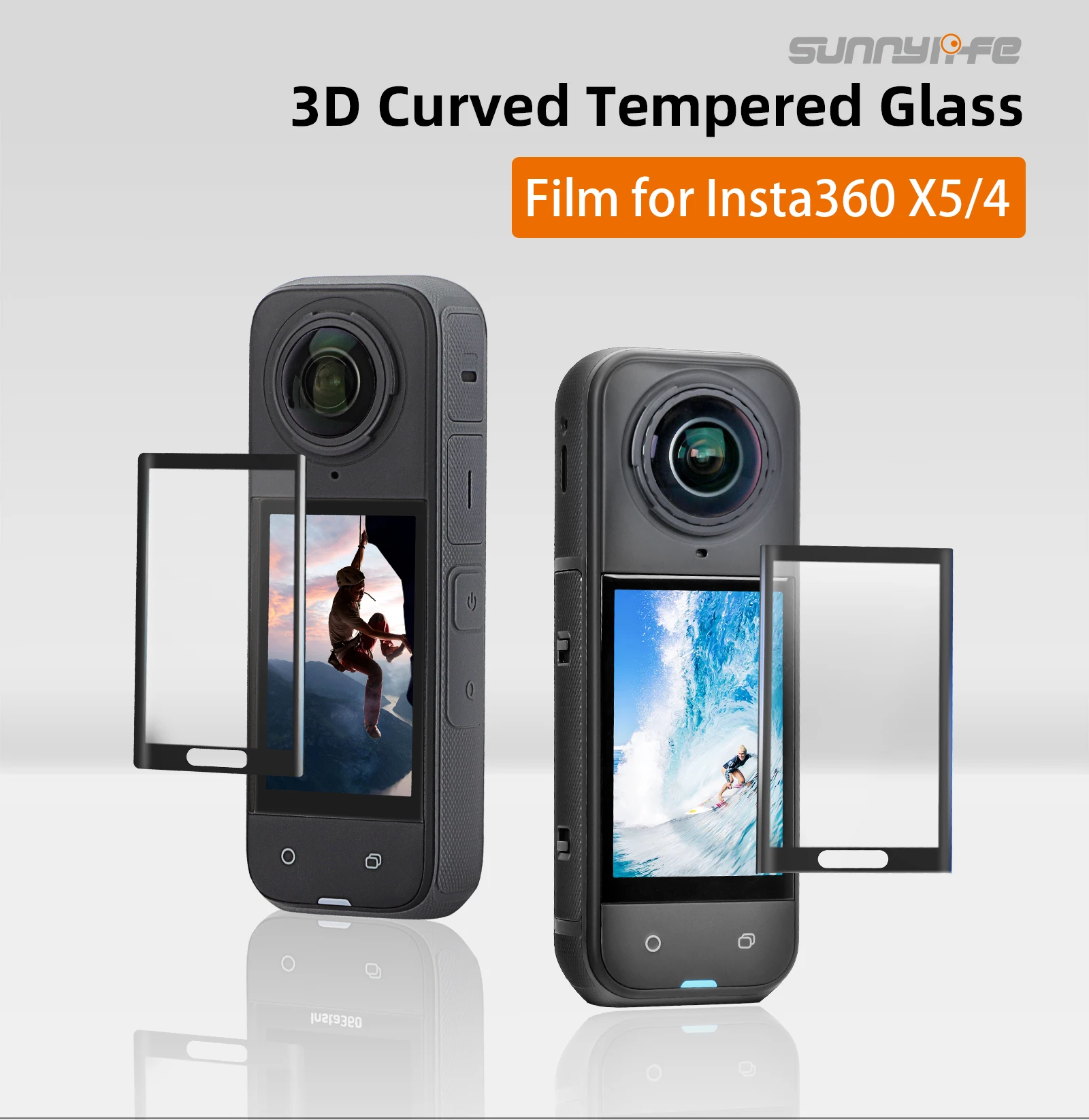 

for Insta360 X5/4 Curved Tempered Film HD Anti-Explosion Anti-Drop Scratch Protective Film Camera Accessories