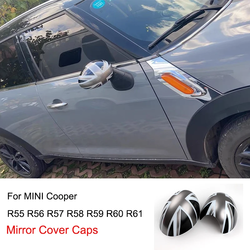 

Union Jack Grey Car Rearview Side Mirror Cover Caps For S Clubman Countryman Paceman R55 R56 R57 R58 R59 R60 R61 Accessory