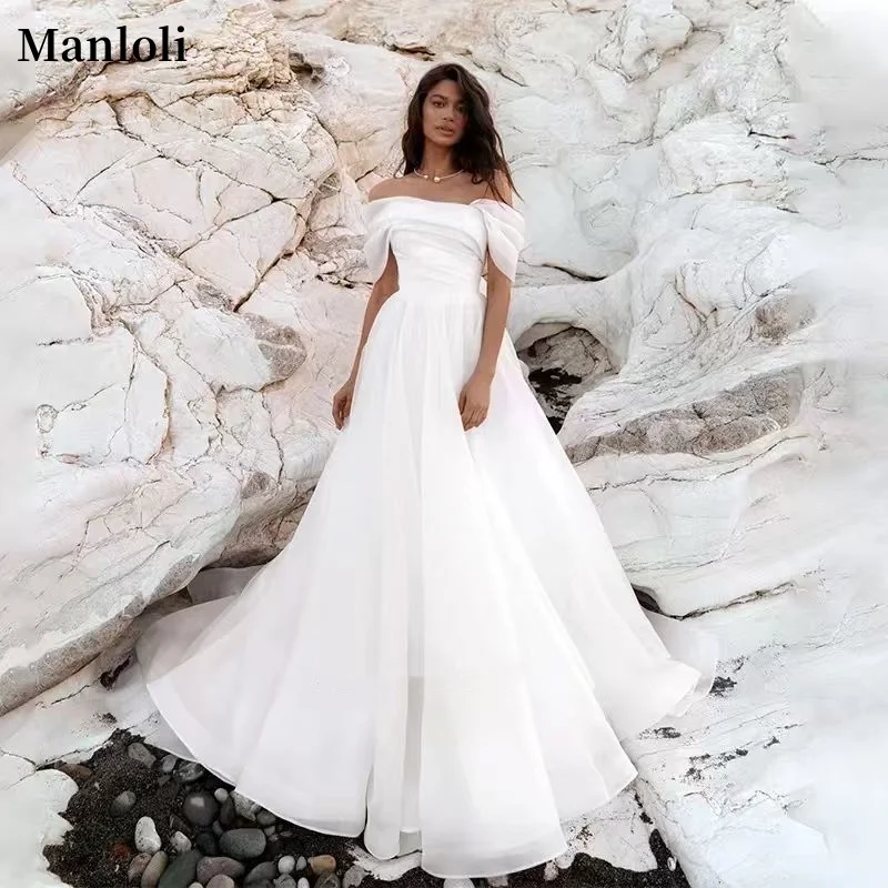 Свадебное платье трапециевидной формы без бретелек с открытыми плечами, тренировочное свадебное платье больших размеров, свадебное бальное платье принцессы на заказ