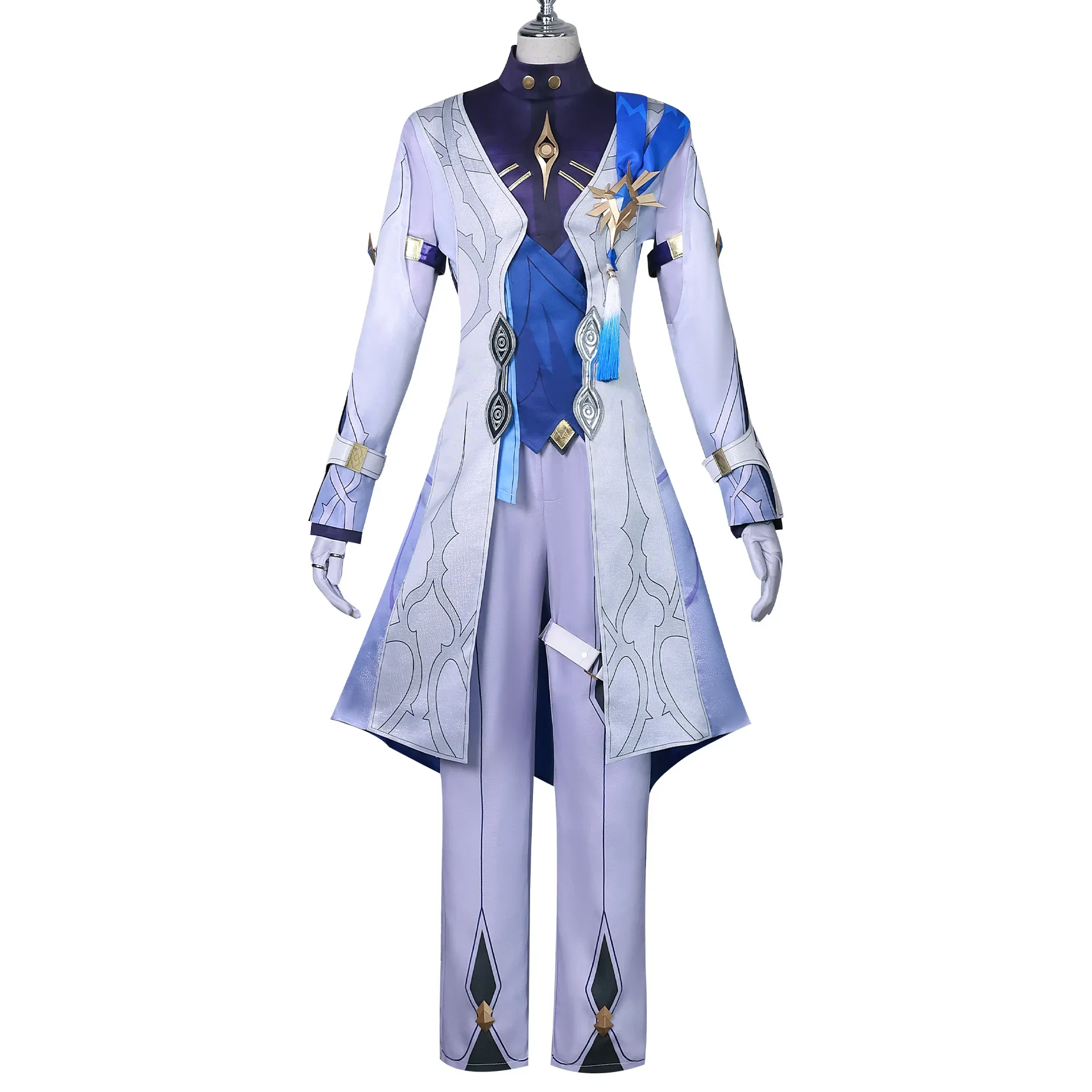 Jogo Honkai Star Rail Friday Cosplay Traje para Homens Adultos, Uniforme de Carnaval, Halloween Party Character Outfits, Conjunto Completo Terno, Peruca