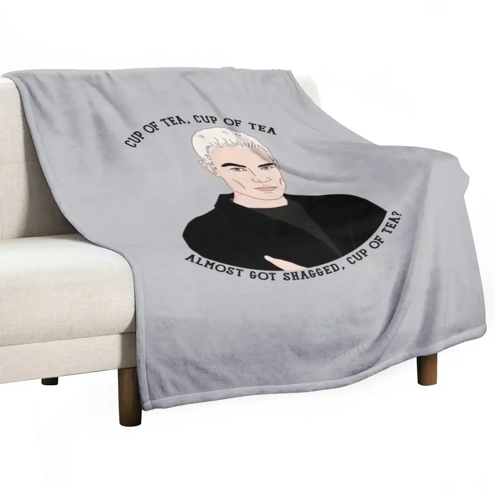 Spike Tea Quote BTVS Throw Blanket warm winter Furry Hairy Moving Hair Decoratives Blankets