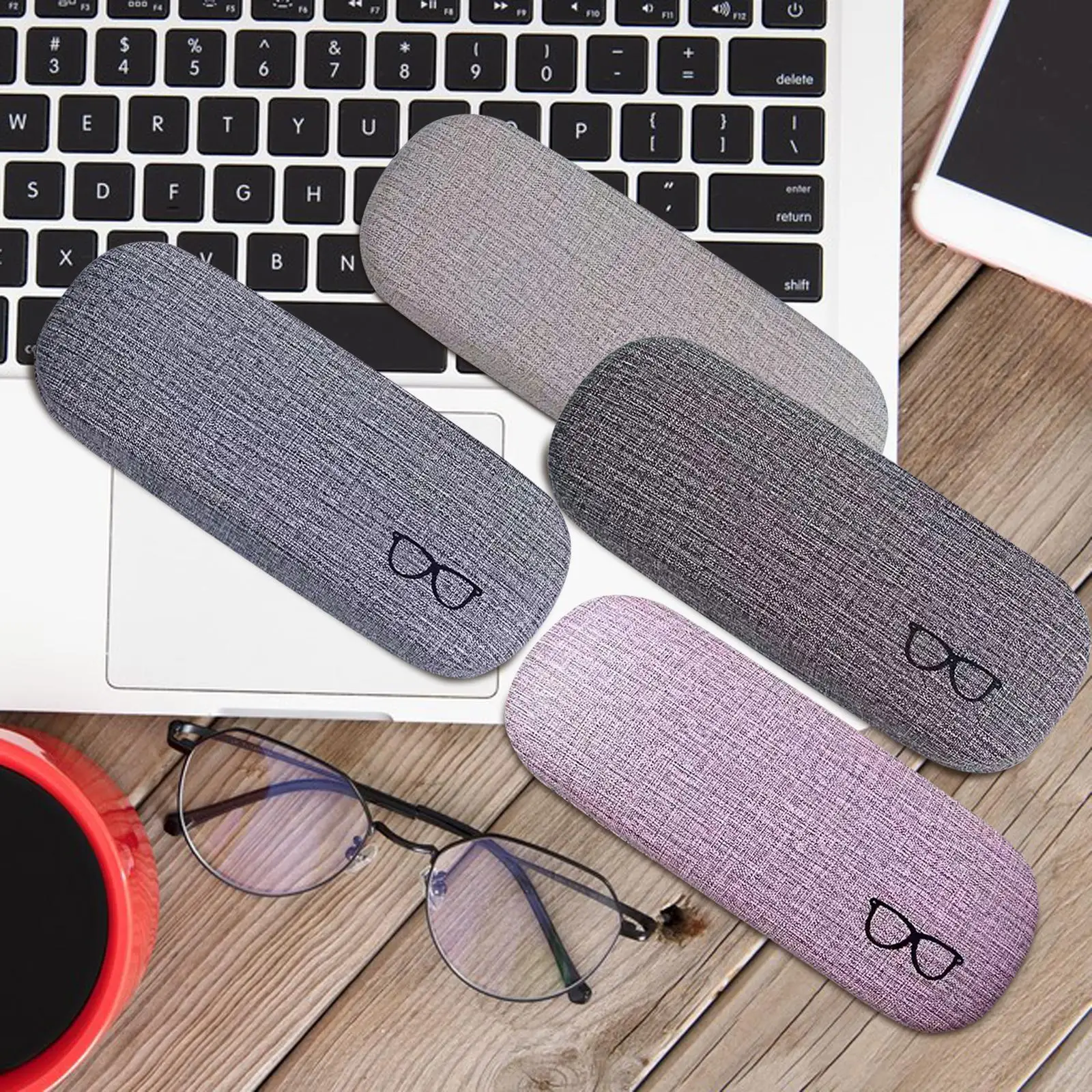 Sturdy Eyeglasses Storage Case Box Rigid Hard Shell Portable Organizer for Most Glasses Unisex Travel