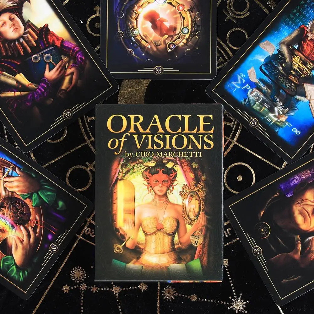 

Oracle of Visions Cards Tarot Deck 52 Cards with Pdf Guidebook Divination Metaphysics Card Game Toy