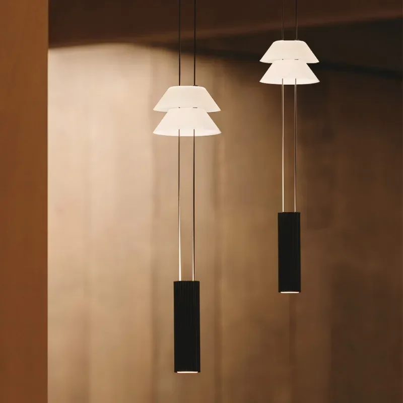 Nordic Modern Simple Flamingo Chandelier Creative Personality Bedside Lamp Danish Designer Model Room Light Metal Glass