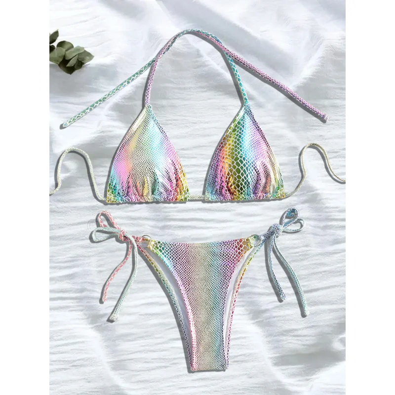 

WindbikiniКрасочный сексуальный высококачественный купальник с открытой спиной и завязкой на шее, женский новый горячий распродажа