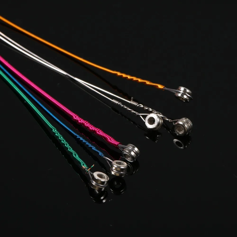 2Sets Colorful Acoustic Guitar Strings Alloy Smooth And Stable Tuning Replacement Guitar Strings Guitar String Set