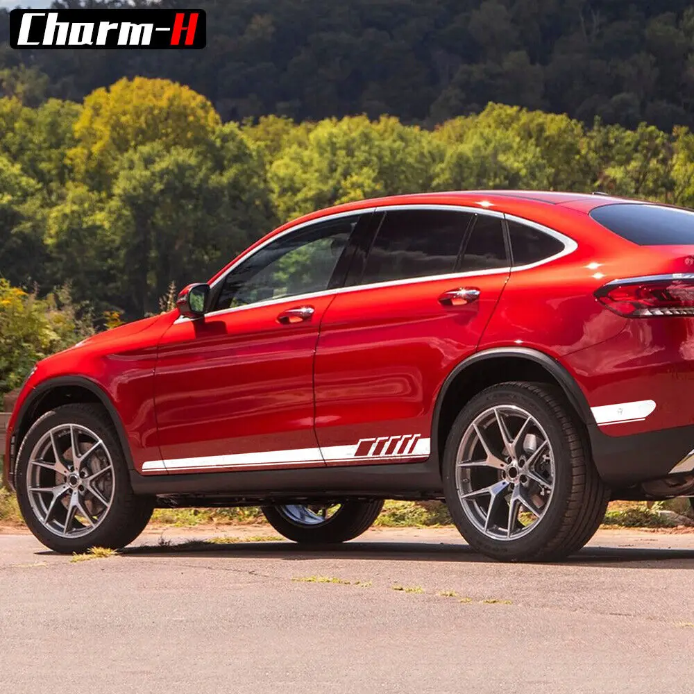 Adesivo de decalques de vinil com listras laterais para capô de carro para Mercedes Benz GLC X253 X254 C253 C254