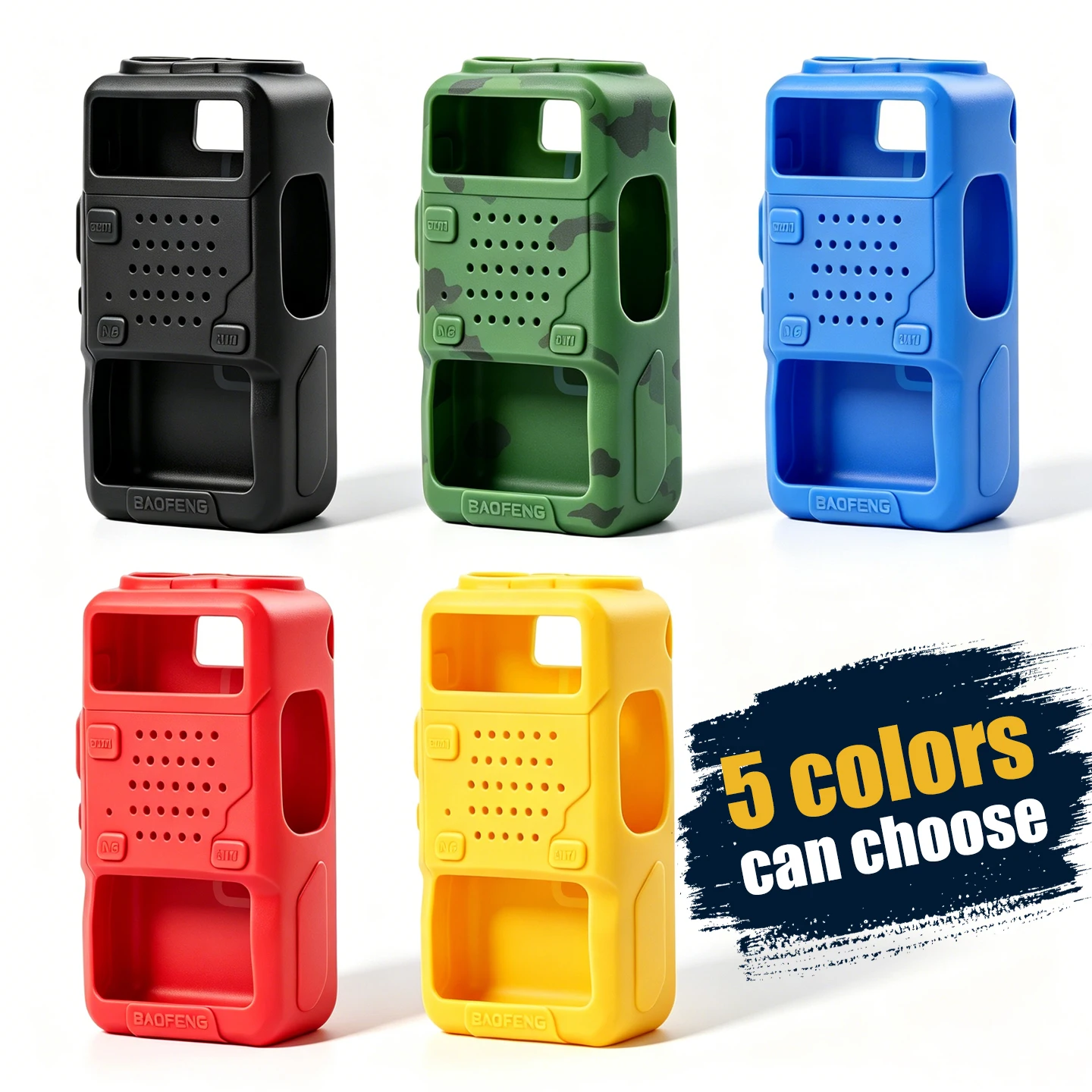 Silikon-Gummi-Schutzhülle für UV-5R-Funkgeräte, UV-5RB, UV-5REPlus, BF-F8+, UV-985, TH-F8, Walkie-Talkie-Zubehör – Detail 2