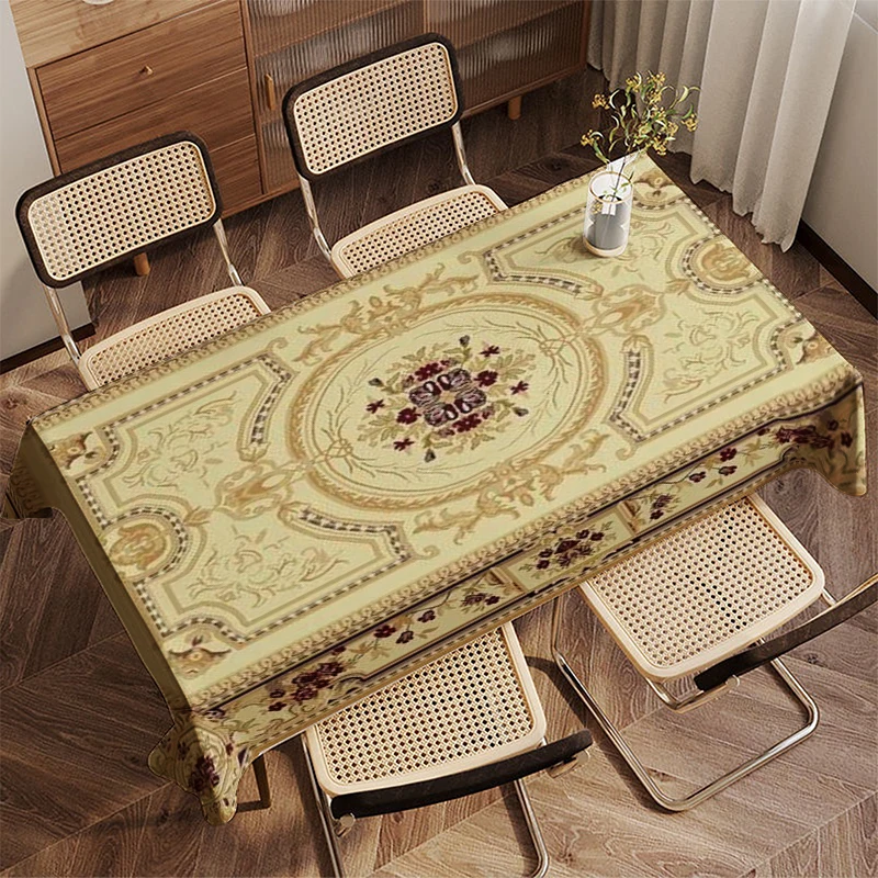 Ornate Pattern Tablecloth Restaurant Kitchen Tablecloth Living Room Home Decoration Rectangular Party Decoration