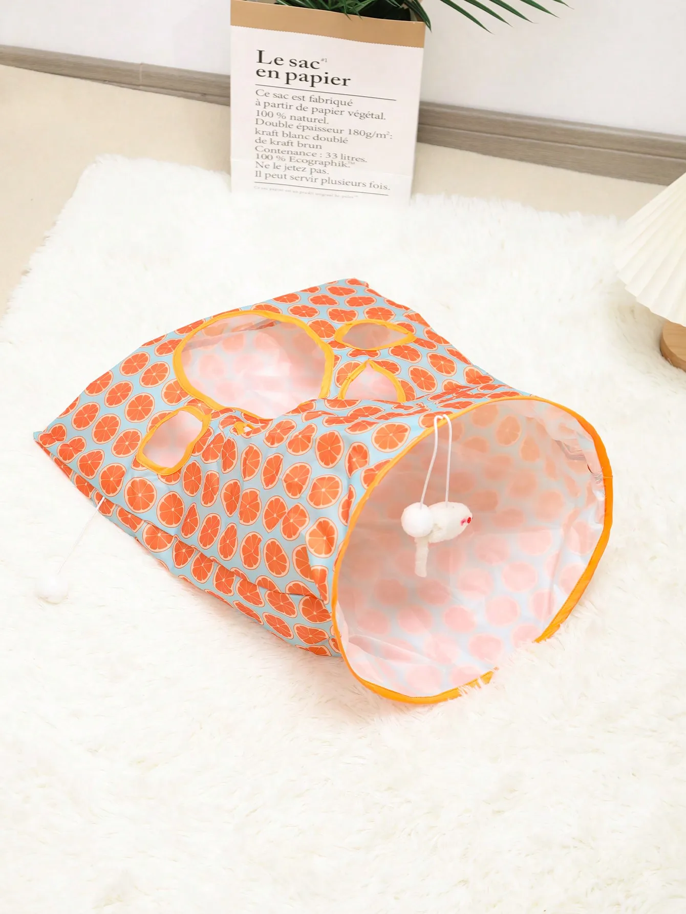 1PC Foldable Cat Tunnel With Noisy Paper, Rolling Ground Dragon, Zhiyi Cat Toy, Cat Diamond Bag Interactive Cat Tunnel Toy