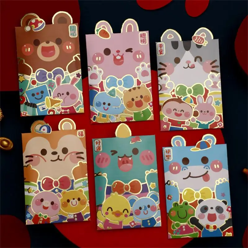 

2023 Chinese New Year Red Envelopes Cartoon Rabbit Red Envelopes Spring Festival Money Pockets Wedding Lucky Packets Gift Bag