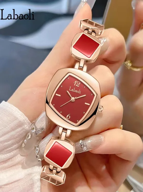Elegant Women'S Wristwatch, Diamond-Shaped Bracelet Watch, Luxurious And High-Value Quartz Watch, A Perfect Gift For Women.