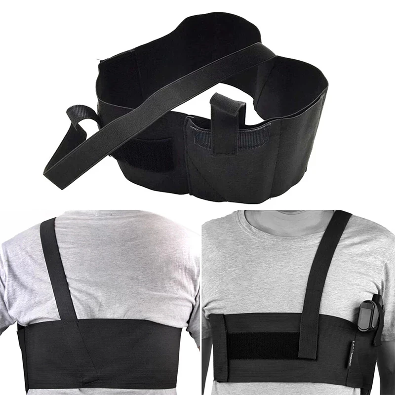 Tactical Concealed Pistol Holster Belly Band Gun Carry Case Invisible Elastic Waist Bag Girdle Belt Combat