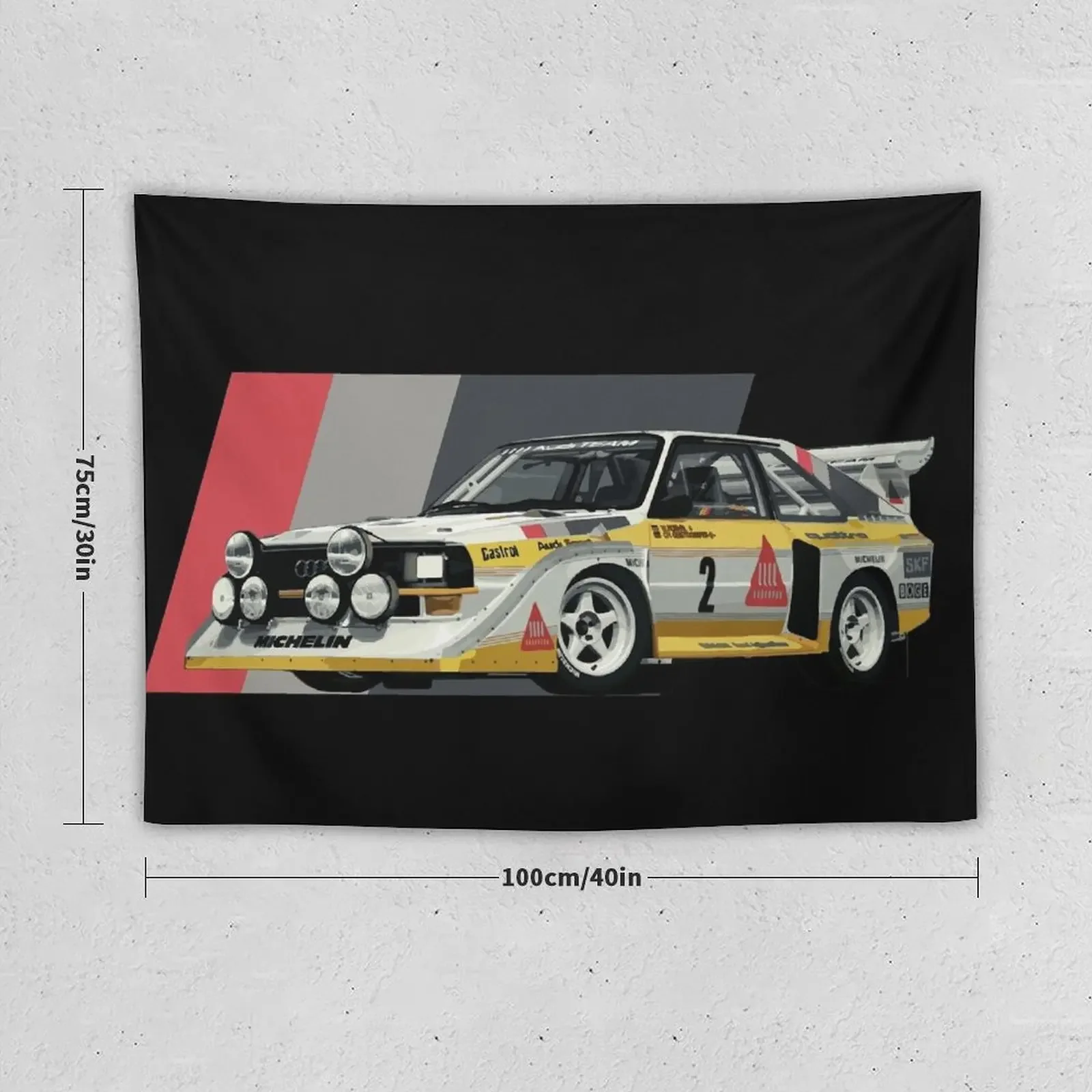 Sport S1 E2 Group B Rally Car Stig Blomqvist, Mikkola and Walter R?hrl Tapestry On The Wall Cute Decor Tapestry