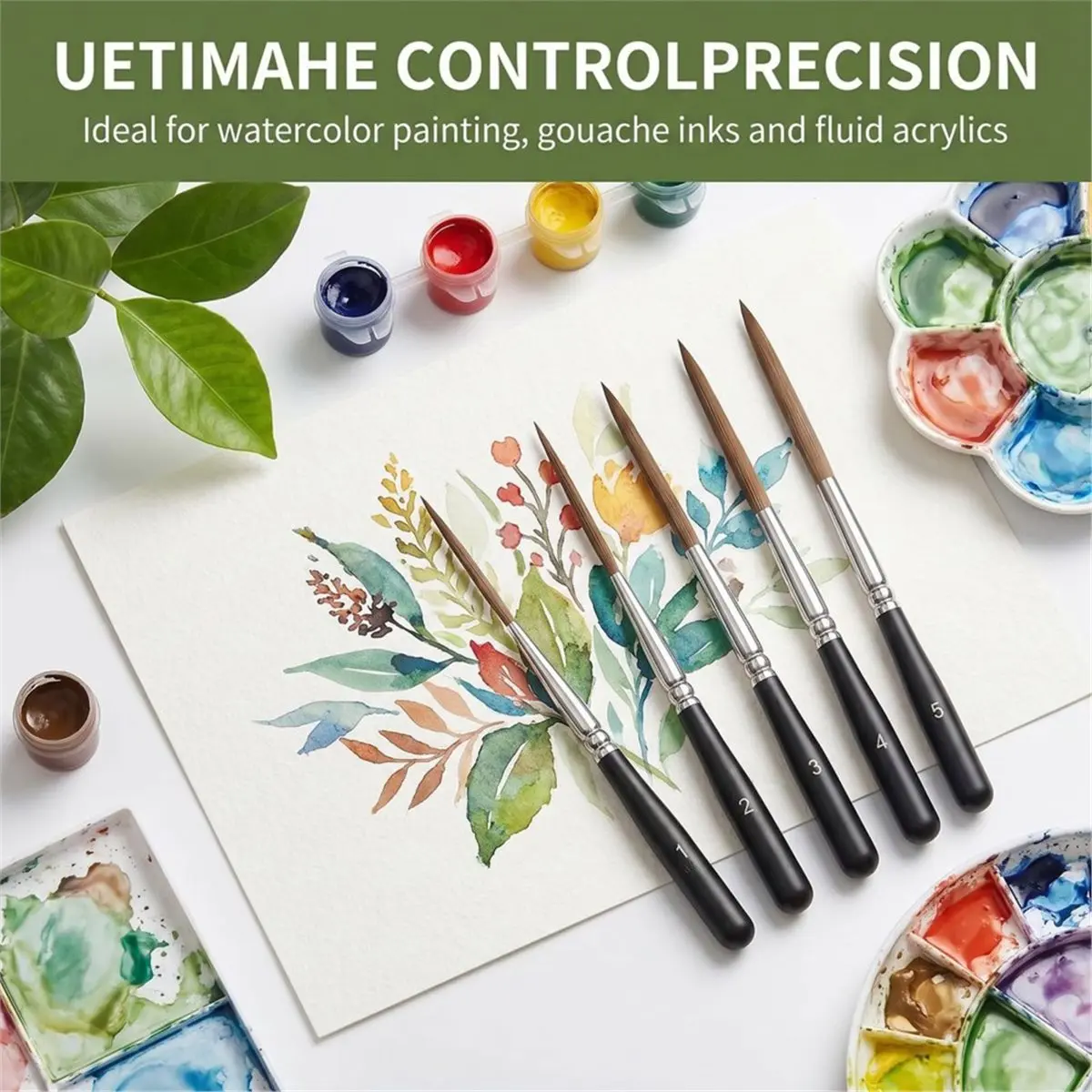 5 Pcs Pinstriping Brush Long Liner Brushes Detail Paint Brushes Fine Point Tip Pinstriping Scroll Outlining Brush