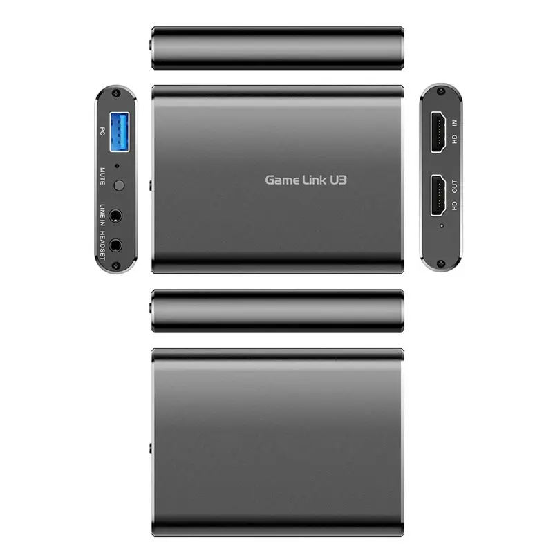 ABRI--Compatible Video Capture Grabber Card 4K 60Hz Plate USB3.0 UVC YUY2 Recorder Game Video Capture Box For Live Stream PC