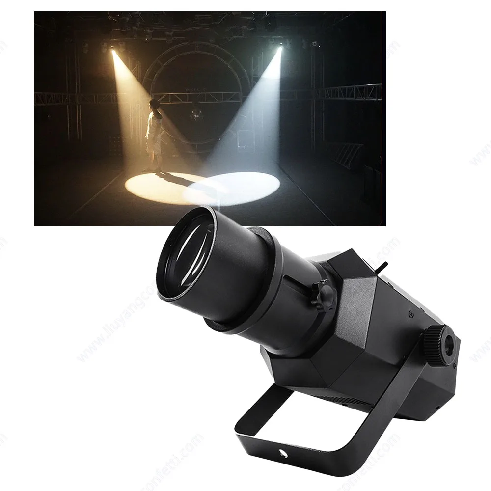 Focus Light Follow Spot Lamp Zoom Profile LEDWedding Disco Night Club Event Stage Hotel Projector Home Decoration Wedding Bride