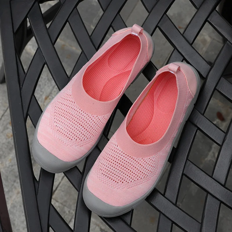 plus size Women Shoes Breathable Mesh Sneakers Shoes Ballet Flats Ladies Slip On casual sneakers Loafers Shoes 2023