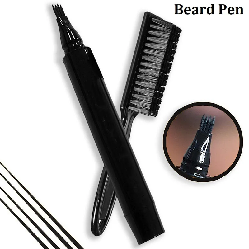 1/3/5pcs Beard Pen Long-lasting Results Filler Pencil Natural-looking Beard Pen Filling Gaps Men's Grooming Waterproof Lasting