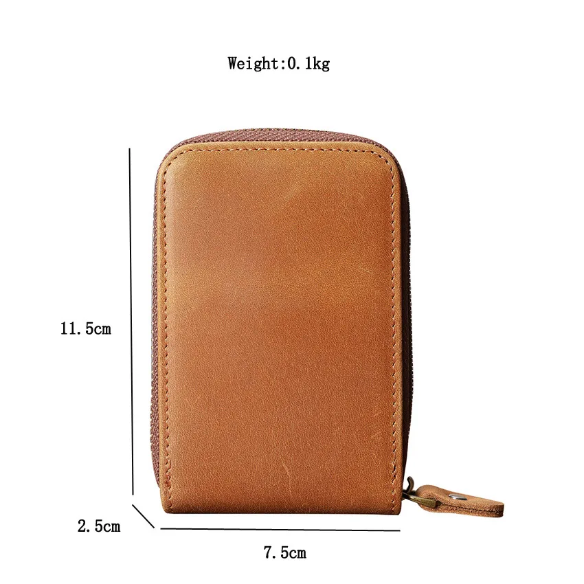 1121 Leather Men's Driver's License Change Bag Organ Card Bag First Layer Cowhide Wallet Retro