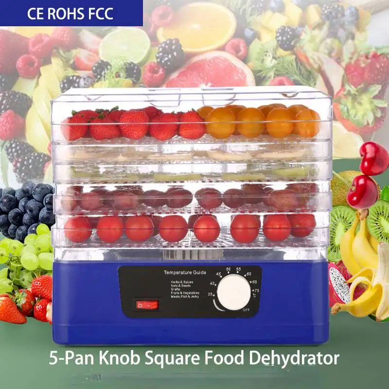 110V/220V 5-storey home touch square fruit dryer vegetable  food dehydrator beef jerky   dryer for meat secador Dehydrators