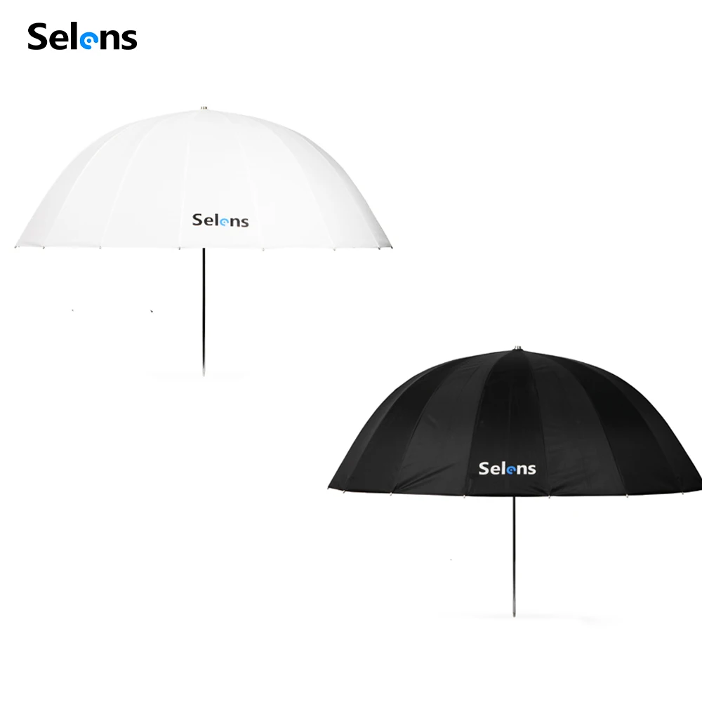 Selens 41/51/65 in Parabolic Umbrella Deep16 Ribs Translucent Reflective Light Diffuser Softbox for Photo Studio Portrait