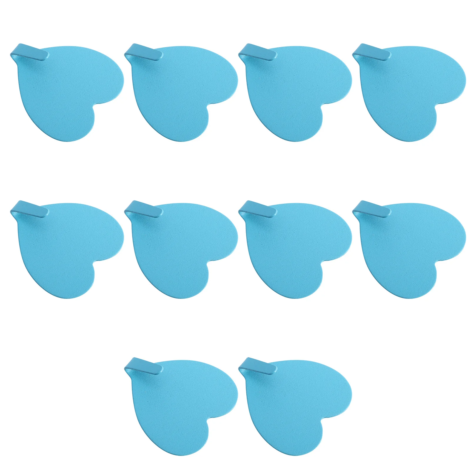 

10 Pcs Heart-shaped Love Hook Child Kids Hooks Blue Stick- Iron Colorful Wall Hanger